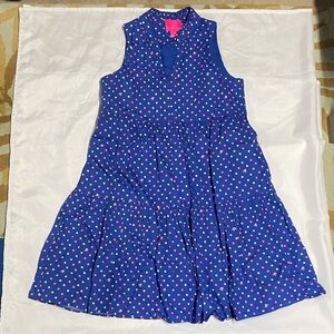 LIKE NEW LILLY PULITZER SMALL Novella Cotton Dress Borealis Blue Lilly Squared